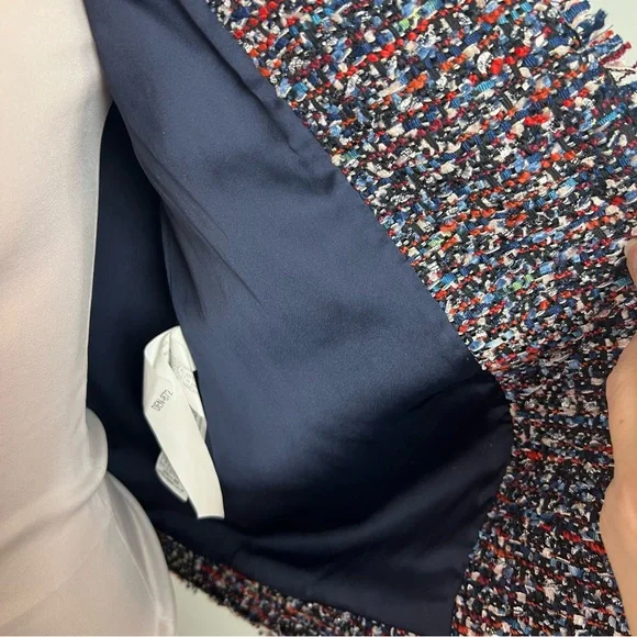 Zara Woman Tweed Blazer Jacket Small Multicolor Parisian Chic Tassel Fringe Pom - Picture 8 of 15